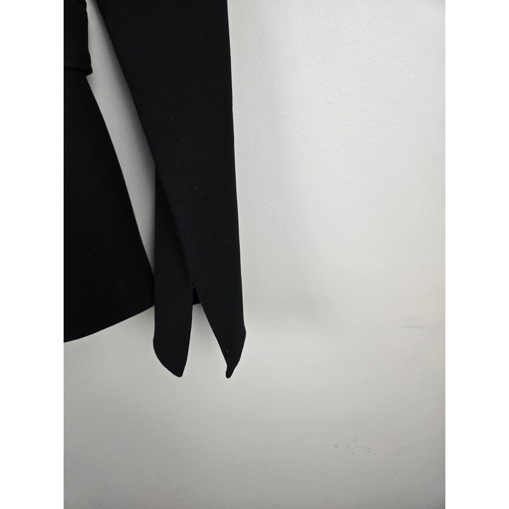 Zara Woman Black Peplum Long Sleeve Top with Button Waist‎ Detail Size S - Picture 5 of 10